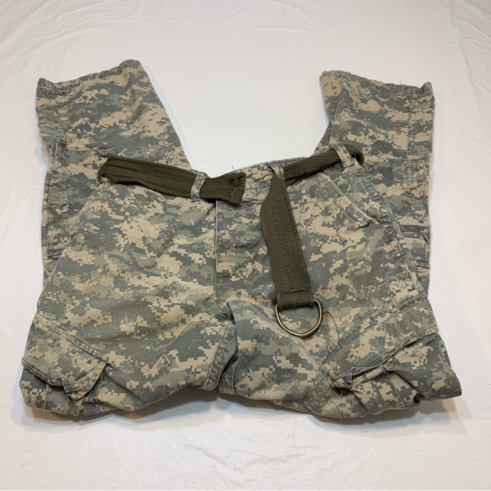 Tru Spec Military Camo Camouflage Belted Pants Men’s Small